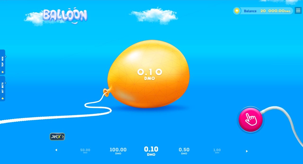 Demo oficial de Balloon: globo, saldo DMO y control de apuesta