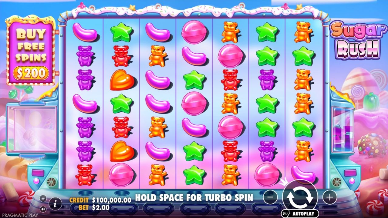 Grilla siete por siete de Sugar Rush original en la demo oficial